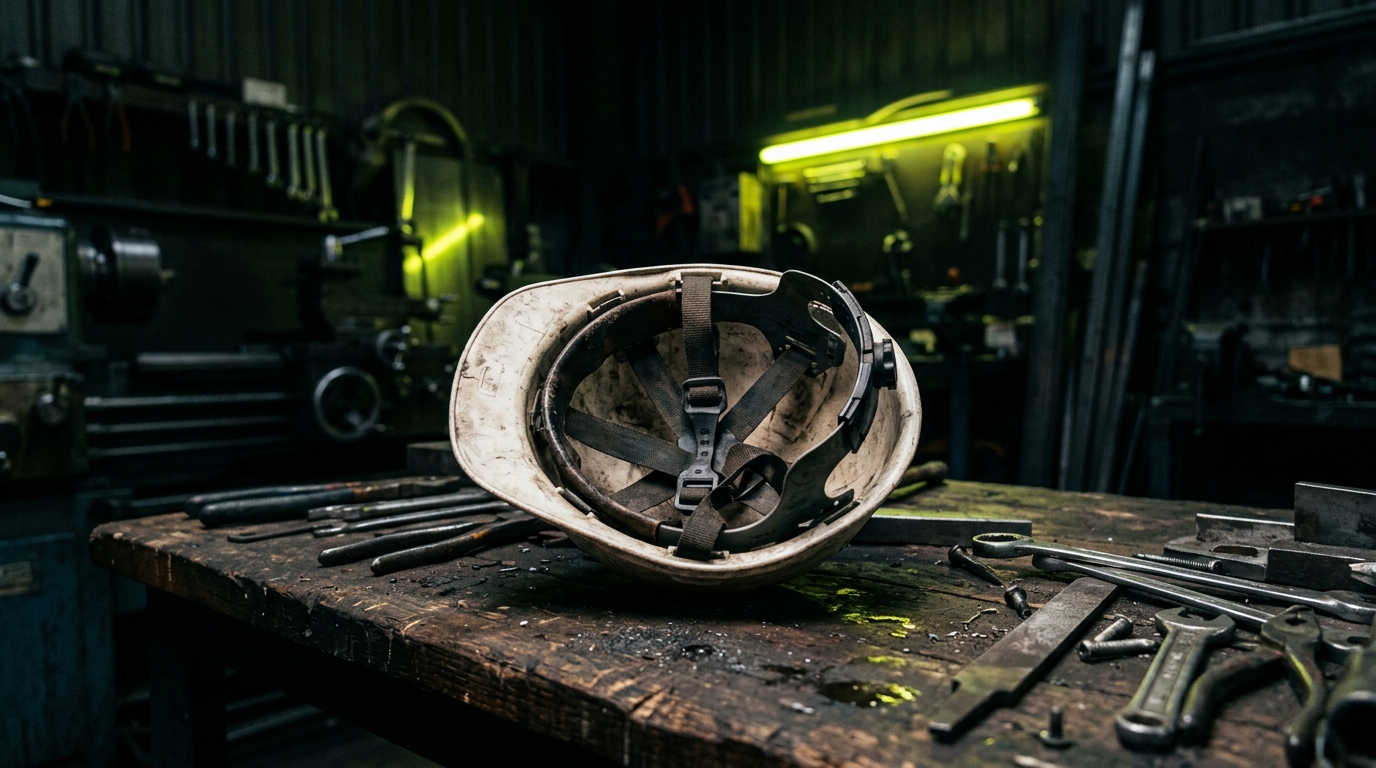 Schutzhelm Ablegefrist: Industrieschutzhelm mit Blick auf die Kennzeichnung im Inneren
